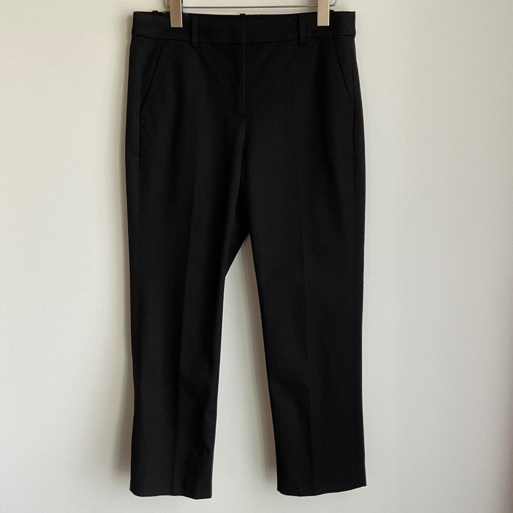 J Crew Factory Black Kallie Straight Leg Pant Petite 10 Petite - Picture 2 of 4